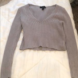 Grey cropped sweater